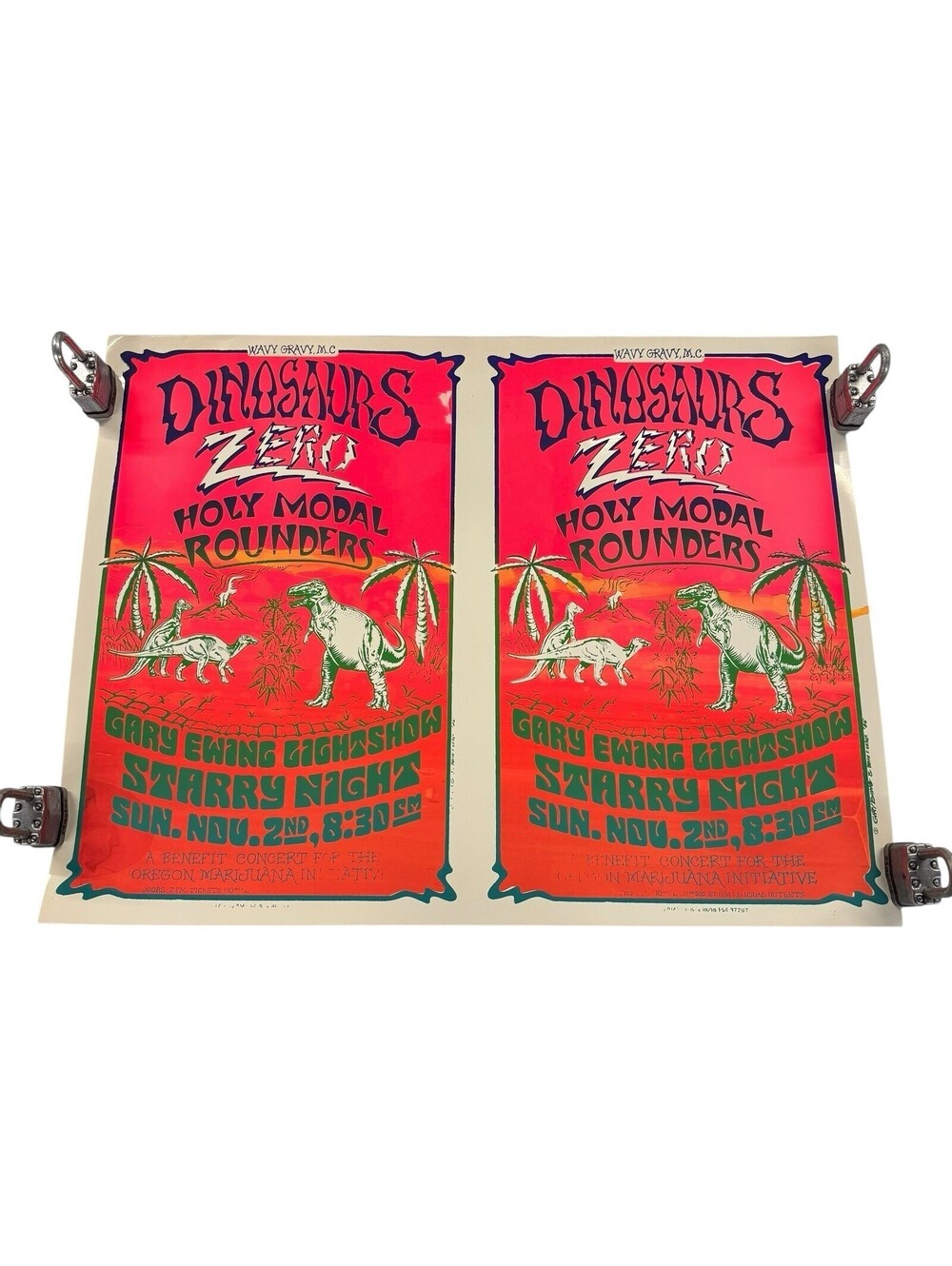 Wavy Gravy M.C. Dinosaurs Zero Holy Modal Rounders Gary Ewing Lightshow Poster 8
